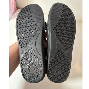 Women's Size 11 (EU 42) Black Braided Strappy Arch Support Slingback Sandals thumbnail 5