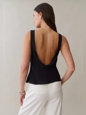 NWT KOURT by Few Moda Shannon Top size 0 Black cowl back top thumbnail 5