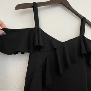 NWT BAILEY 44 Jungle Canopy Cold-Shoulder Dress Black Large thumbnail 5