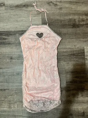 FINESSE Micaela Heart Cut Out Lace Mini Dress thumbnail 5