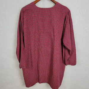 Disney Pooh V-neck Women's Plaid Night Oversized Shirt Long Sleeves‎ thumbnail 3