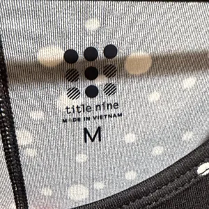 Title Nine Size Medium Black Dress with White Polka Dots thumbnail 2