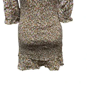 Faithfull The Brand Es‎ Saada Floral Smocked Dress Brown Pink Size 2 thumbnail 11