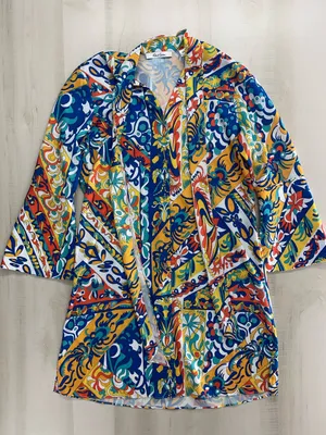 ROBERT GRAHAM printed flouncy dress event casual vacation XS thumbnail 1