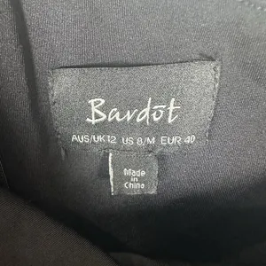 Bardot One Shoulder Bodycon Midi Dress Womens Size 8/Medium Black Slit Cocktail thumbnail 7