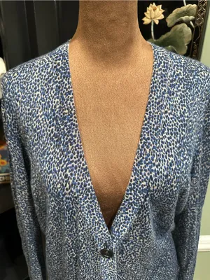 Ann Taylor LOFT Leopard Print Button‑Front Cardigan – Women’s Large thumbnail 2