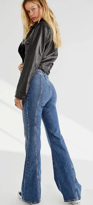 Free‎ People We the Free Florence Flare Jeans High Rise Size 31 thumbnail 1