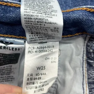 Levi's Low Pro Straight Leg Jeans Women's Size‎ 25 Blue Distressed Ripped thumbnail 12
