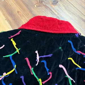Vintage 90s Keren Hart Eyelash Rainbow Confetti Quilted Jacket thumbnail 5