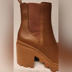Steve Madden Roxie Cognac Brown Leather Moto Boots Women’s Size 9.5 thumbnail 10