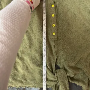 Free people Emma Henley tie green knit top dirty martini size small thumbnail 12