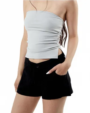 Pacsun Linen-Blend Fixed Waist Linen Shorts NWT Black XS thumbnail 1