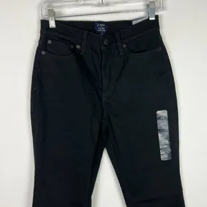 NWT J. Crew Factory Mid-Rise Flare Crop Black Jean in All-Day Stretch Size 26 thumbnail 3