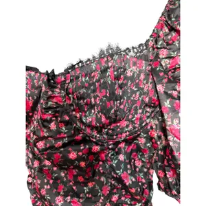 For Love and Lemons Melrose Pink Floral Ruched Mini Cocktail Dress Size XL thumbnail 9