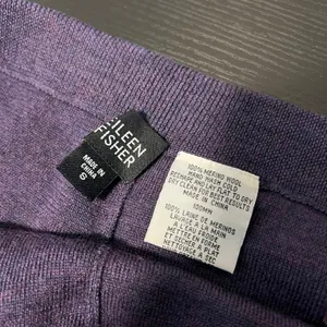 Eileen Fisher Purple 100% Merino Wool Knit Straight Leg Pants Small thumbnail 7