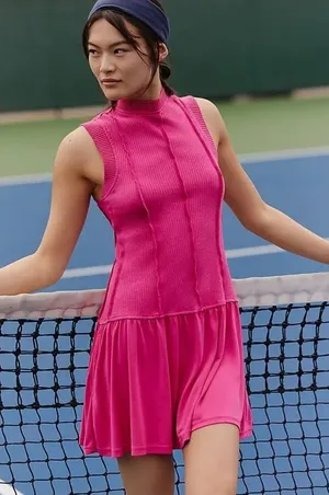 💕Anthropologie Pink Sleeveless Dress thumbnail 1