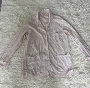 Victoria's Secret XS Pink Striped Long Sleeve Sleep Shirt‎ Pajama Top thumbnail 1