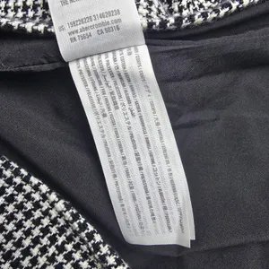 Abercrombie & Fitch Black White Houndstooth Pinafore‎ Mini Dress Pockets Medium thumbnail 5
