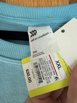 All In Motion Women's XXL Wellness Era Light Blue Crewneck Sweatshirt NWT thumbnail 5