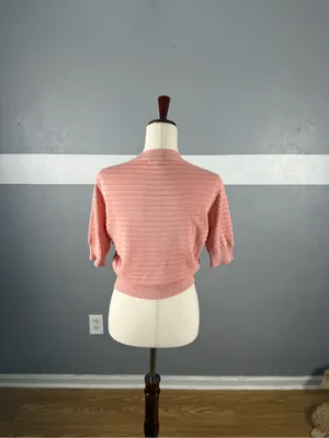 Frye Short Sleeve Crewneck Sweater - Dusty Pink thumbnail 2