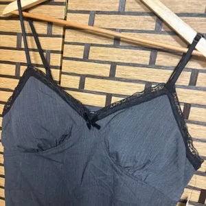 No Boundaries Gray Lace Trim Cami Size‎ XL thumbnail 3