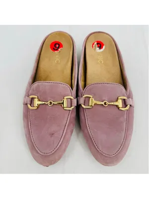 Vionic Lavender Adeline Loafers Slip On Genuine Suede Gold Bit Detail Flats Sz 6 thumbnail 5