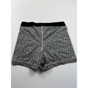 Nike Pro Women Leopard Print Compression Shorts Black White Size L 3in‎ Inseam thumbnail 5