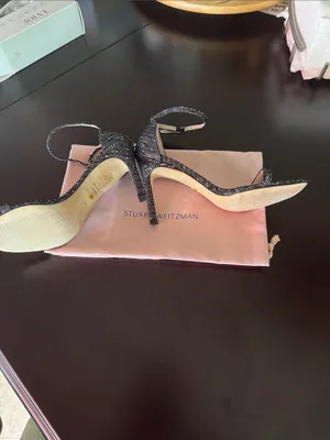 Stuart Weitzman gunmetal shoes, size 5 no box thumbnail 3