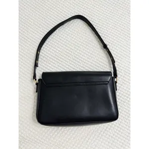Stella Dallas Liana Shoulder Bag Black Faux Leather Gold Hardware thumbnail 3