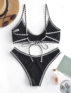 Zaful Black & White Bikini Set thumbnail 2