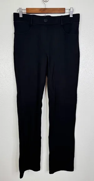 Betabrand Dress Pant Yoga Pants Black Straight‎ Leg Work Trousers Womens Size M thumbnail 1