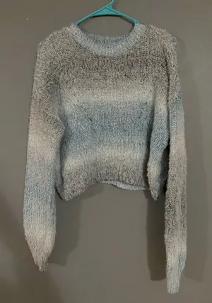 Wild Fable Sweater Ombre Striped Pullover Soft Cozy Short Knit Small thumbnail 1