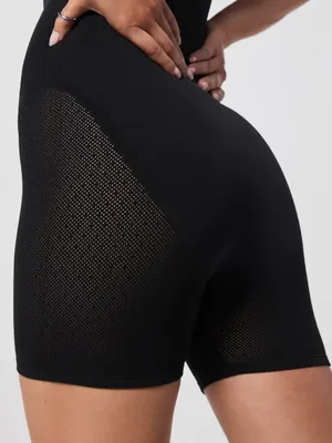 Fabletics 360 Black Seamless Onesie Romper Adjustable Strap Bodysuit thumbnail 3