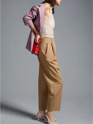 EXQUISE for ANTHROPOLOGIE Barrel Leg Chino Pants in Cedar size XS thumbnail 10