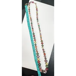 Vintage Genuine Lucite necklace with beads that imitate natural semi-precious st thumbnail 6