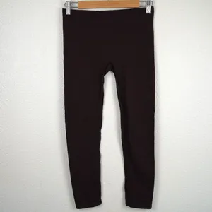 Title Nine Brown Leggings M Seamless‎ Stretchy Activewear Minimalist Comfort thumbnail 3