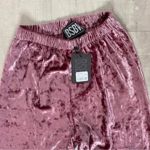 NWT BSBW Jessie Rose Crushed Velvet Track Pants Sz XS NWT thumbnail 3