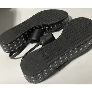 KATE SPADE black leather sandals with white‎ polka dot platforms size 8.5 thumbnail 5