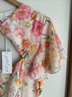 Petal & Pup Leila Floral Maxi Dress in Peony thumbnail 6
