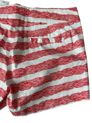 J CREW Rope Print Striped Stretch Shorts Size 8 NEW thumbnail 7