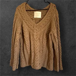90s Vintage Old Navy sz‎ XL Womens Wool Chunky Cable Knit Pullover Sweater Y2K thumbnail 6