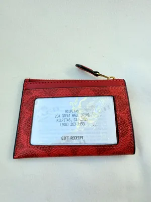 coach Mini Skinny Id Case In Signature Canvas cw870 thumbnail 5