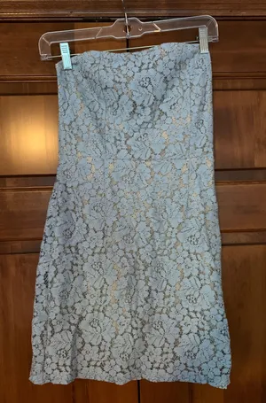 Blue Strapless Dress Size M thumbnail 2