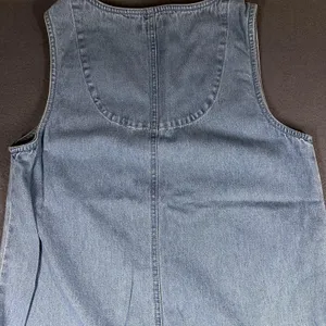 Vtg Mountain Lake Casuals Dress Womens Small Blue Denim Floral Maxi Jumper thumbnail 12