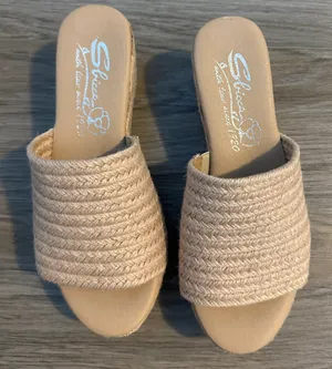 Strap Wedge Sandals Tan Size 6 thumbnail 3