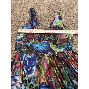 Vintage Lola P Y2K Floral Sleeveless Embellished Dress Size Large Boho Whimsy thumbnail 6
