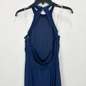 Lulus Confidently Charismatic Navy Blue Backless Halter Maxi Dress Large NWT thumbnail 12