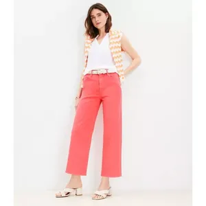 NWT Womens Size 6 6x27 1/2 Ann Taylor LOFT High Rise Wide Leg Crop Jeans NEW thumbnail 3