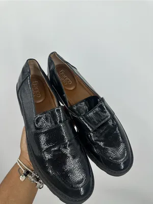 Franco Sarto Black Chunky Loafers Women's Size 8.5 Grunge Goth thumbnail 2