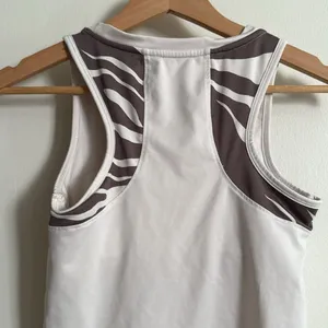 Sincerely Jules Golf & Tennis White Zebra Print Racerback‎ Athletic Tank Top XS thumbnail 7